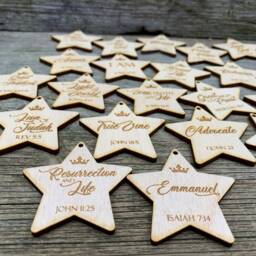 Names Of God Advent Calendar Wooden Christmas Tags, Set 24 - thumbnail 3