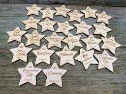 Names Of God Advent Calendar Wooden Christmas Tags, Set 24 - thumbnail 1