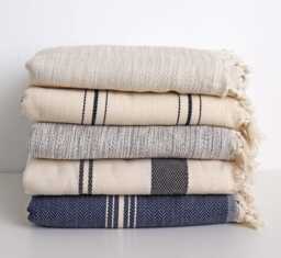 Soft Warm Tassel Throw Blanket, Organic Cotton Bedspread Queen King, Sofa Couch Blanket - thumbnail 1