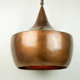 Scandinavian Copper Pendant Light - Verdigris Kitchen Island Hanging Lamp, Green Patina - thumbnail 4