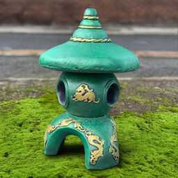 Chinese Concrete Pagoda Figurine Outdoor Lantern Statue Cement Feng Shui Ornament Stone Sculpture Zen Garden Decor Lover Gift - thumbnail 4
