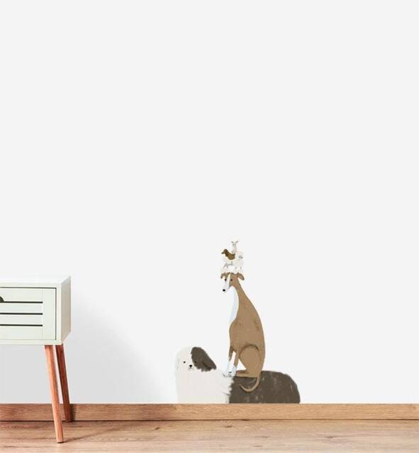 Stacked Dogs Wall Sticker Decal - & Pets Stickers, Art, Decals, Kids Animals Decals