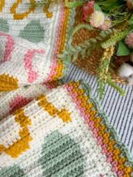 Pretty Polkas Blanket Pattern - Crochet PDF Tapestry Baby Throw - thumbnail 4