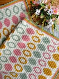 Pretty Polkas Blanket Pattern - Crochet PDF Tapestry Baby Throw - thumbnail 1