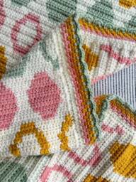 Pretty Polkas Blanket Pattern - Crochet PDF Tapestry Baby Throw - thumbnail 2