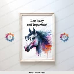 Funny Home Office Posters - Set Of 3 Prints - Horse Quotes Decor Work From Wall Art Wfh Gifts Coworker Workplace Pictures - thumbnail 3