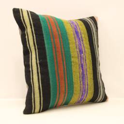 Throw Pillow 16x16 in 40x40 cm Turkish Cover Home Living Design Boho Vintage Rustic Kilim Covers Old Cushion 4Kf-524 - thumbnail 3