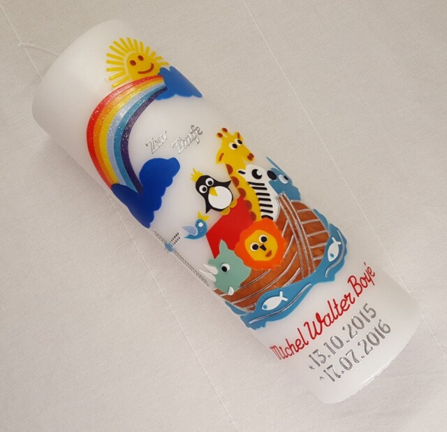 Baptismal Candle Noah's Ark - image 1