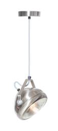 No.5 Vintage Headlight in Silver - Hanging Lamp Spotlight Industrial Lighting - thumbnail 1