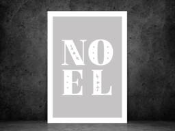 Noel Grey - Christmas Festive Fall Holidays - Wall Print Gift Bespoke Poster A5 A4 A3 Framed - thumbnail 1