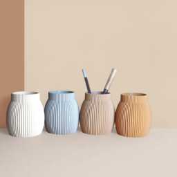 Pencil Potdesk Organizer Made With Recycled Materials, Idea For Office Accessories, Storage & Decoration, Scandinavian Design, Gift Home - thumbnail 2