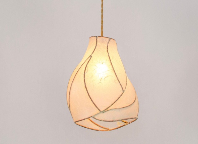 Handcrafted Paper Lantern Pendant Light Copper Bohemian Art Lighting - image 1