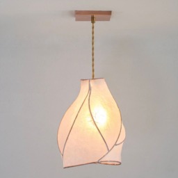 Handcrafted Paper Lantern Pendant Light Copper Bohemian Art Lighting - thumbnail 3