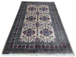 5x8 Beige Color Bokhara Rug - 1.50x2.50 Bedroom Luxury Area Turkish Fine Quality Afghan - thumbnail 1