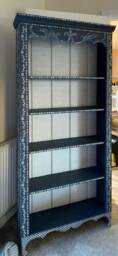 Beautiful Country Ditsy Bone Inlay Bookcase Stencilled - thumbnail 3