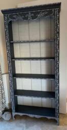 Beautiful Country Ditsy Bone Inlay Bookcase Stencilled - thumbnail 1
