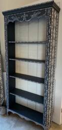 Beautiful Country Ditsy Bone Inlay Bookcase Stencilled - thumbnail 2