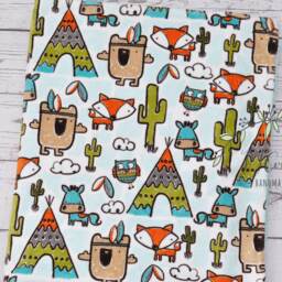 Personalized Minky Baby Blanket Teepee Woodland, Fox, Horse - thumbnail 2