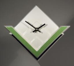 Echo Of Deco British Art Pottery Inspired Marconi 1 Wall Clock - thumbnail 1