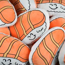 Happy Sushi Pillow - Cute Gift For Lover, Kawaii Plush Pillow, Japanese Food Foodie - thumbnail 1