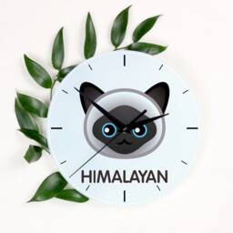 A Clock With A Himalayan Cat. New Collection The Cute Art-Dog Cat