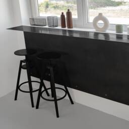 Black Metal Loft Bar Table Minimal Industrial Design - thumbnail 2