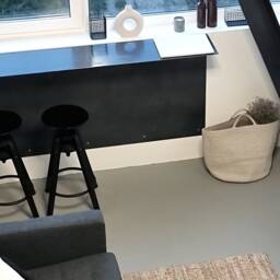 Black Metal Loft Bar Table Minimal Industrial Design - thumbnail 3