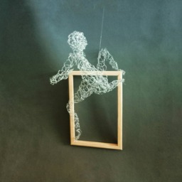Climbing Sculpture Wall Decor Wire Mesh Figures Hanging Metal Art Rock Climber Sports Housewarming Gift - thumbnail 1