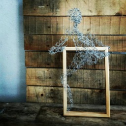 Climbing Sculpture Wall Decor Wire Mesh Figures Hanging Metal Art Rock Climber Sports Housewarming Gift - thumbnail 4