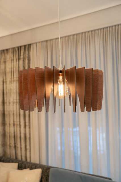 Scandinavian Wood Pendant Light Modern Kitchen Island Lighting - image 1