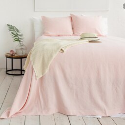 Quartz Rose Linen Pillow Case -Pink Throw Pillow - Case - Pillow-Linen - thumbnail 3