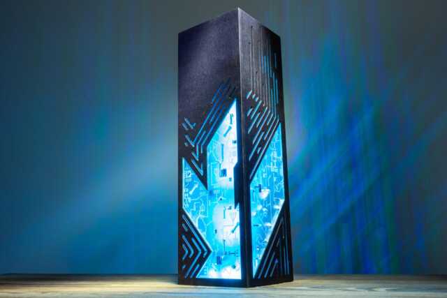 Circuit Board Lamp - Cyber Style Decoration Rgb Led Handmade Night Lantern Futuristic - image 1