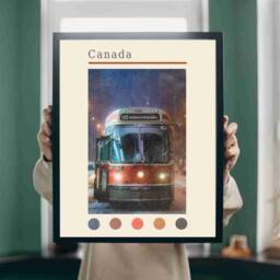 Canada Travel Print Retro City Photography Wall Art - thumbnail 3