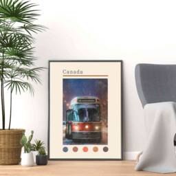 Canada Travel Print Retro City Photography Wall Art - thumbnail 1