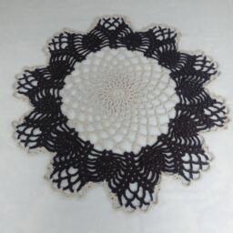 Crochet Doily Rug Round 41 Inches Brown Decorative Carpet Lace Children Decor - thumbnail 4