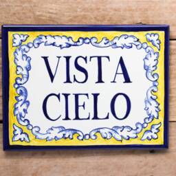 House Number Spanish, Signs For Home, Personalized Tile, Ceramic House Sign, Hand Painted Name Adress Plaque - thumbnail 2