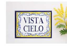 House Number Spanish, Signs For Home, Personalized Tile, Ceramic House Sign, Hand Painted Name Adress Plaque - thumbnail 1