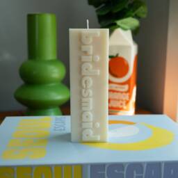 Wedding Candle Beeswax Bridal Party Decor - thumbnail 4