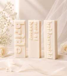 Wedding Candle Beeswax Bridal Party Decor