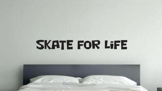 "Skateboard Wall Art, Skate For Life Kids Vinyl 6""x48" - image 1