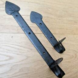Hand Forged Blacksmith Vintage Rustic Candle Holder Wall Sconce Gothic Cottage Black Wax Large 13 - thumbnail 3