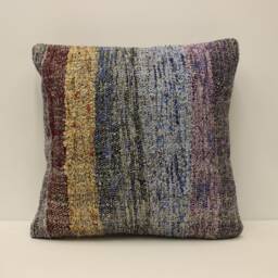 Boho Pillow 18x18 in 45x45 cm Turkish Kilim Cover Moroccan Bohoo Throw Pillows 4Kbf-818 - thumbnail 1