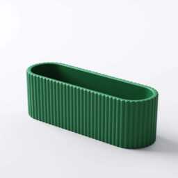 Ribbed Business Card Holder - Modern Fluted Design Desk Stand Office Reception 1, 2, 3 Compartments - thumbnail 3