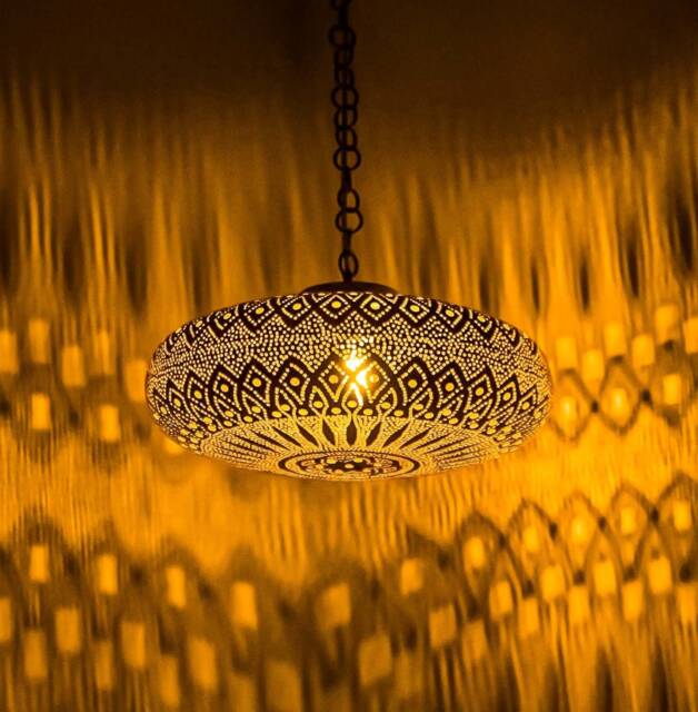 Moroccan Hanging Chandelier, Pendant Light, Brass Pendant Brass Light, Light Fixtures, Moroccan Lantern - image 1