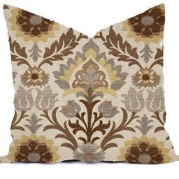 Outdoor Pillows Or Indoor Cover Custom Sizes Include 16x16, 18x18 - Shades Of Orange Rust Sienna Sand Brown Tan Khaki Modern Geometric - thumbnail 4