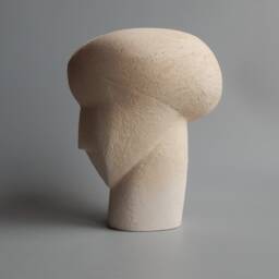 Ceramic Sculpture , Head, Terracotta, Abstract Sculpture, Clay, Interior Decor , Original Gift, Bust Garden - thumbnail 3