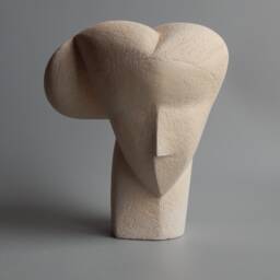 Ceramic Sculpture , Head, Terracotta, Abstract Sculpture, Clay, Interior Decor , Original Gift, Bust Garden - thumbnail 4