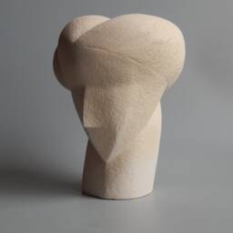 Ceramic Sculpture , Head, Terracotta, Abstract Sculpture, Clay, Interior Decor , Original Gift, Bust Garden - thumbnail 2