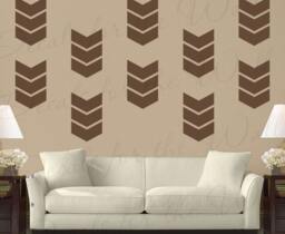 Chevron Stripes Wall Decal Vinyl Sticker Art Large Decoration Sign Graphic Mural Decor G66 - thumbnail 1