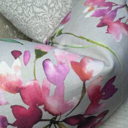 "Floral Cushion Cover, Scatter Floral Pillow Decorative Chair Lumbar Cover 12"" X 20" - thumbnail 3
